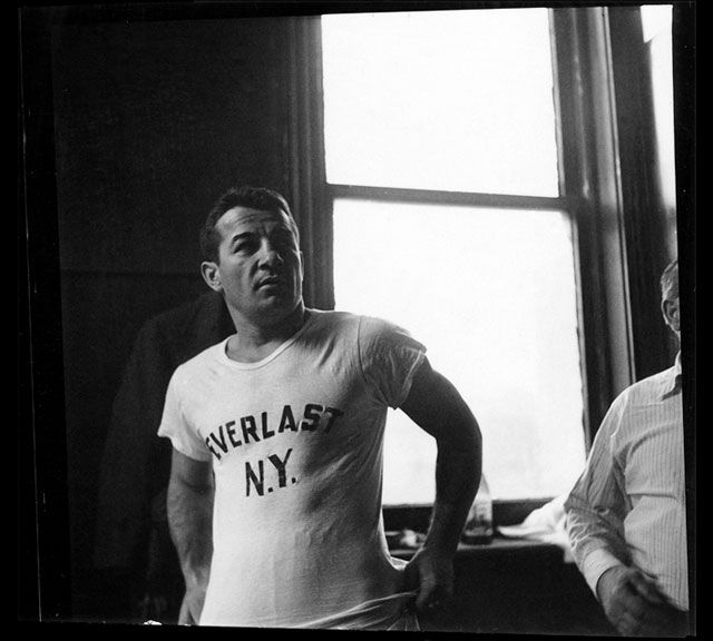 Boxer Rocky Graziano, 1949. Photographer: Stanley Kubrick. Museum of the City of New York, LOOK Collection.